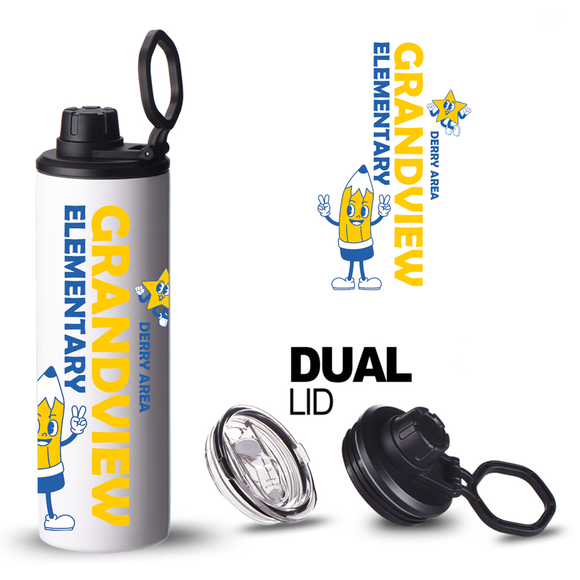 Grandview or Trojan 20oz Dual Lid Tumbler