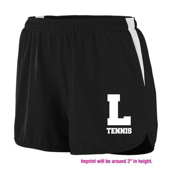 Track Shorts, Black with White